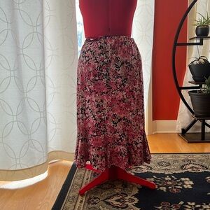 Tan Jay summer skirt, midi to calf length